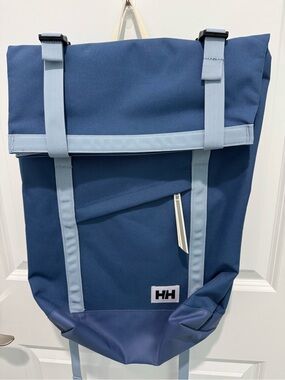 Helly Hansen Stockholm waterproof Blue Roll-Top Backpack #67187 NWOT Never Used